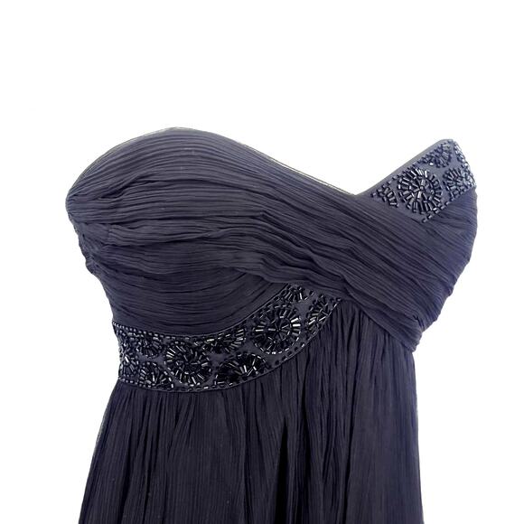 Maggy London 100% Silk Strapless Cocktail Dress - Picture 8 of 8